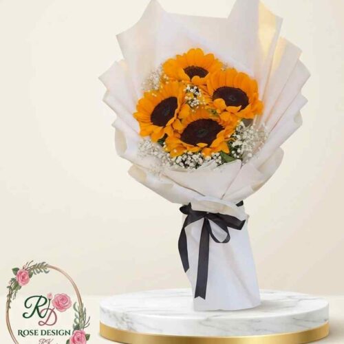 Radiant Sunshine – Premium Sunflower Bouquet